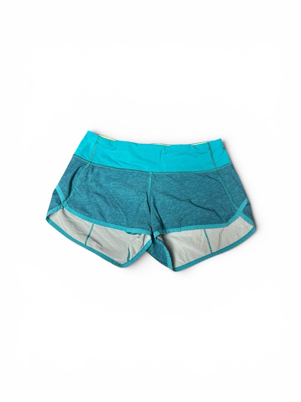 Lululemon Athletica Women's Teal Two-Tone Running Shorts